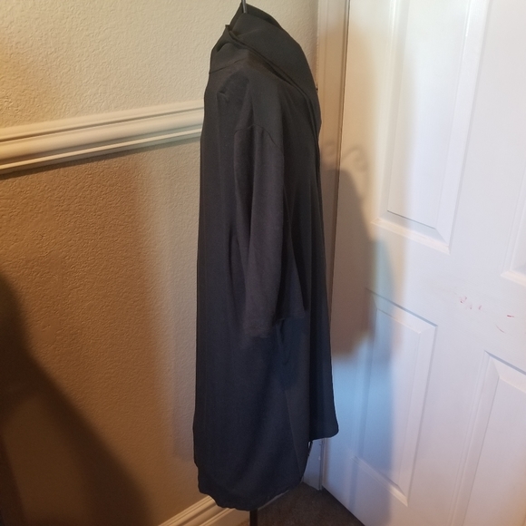 H by Halston Black Front Bottom Knot Top Size Medium Poly Spandex Mix - Picture 4 of 6